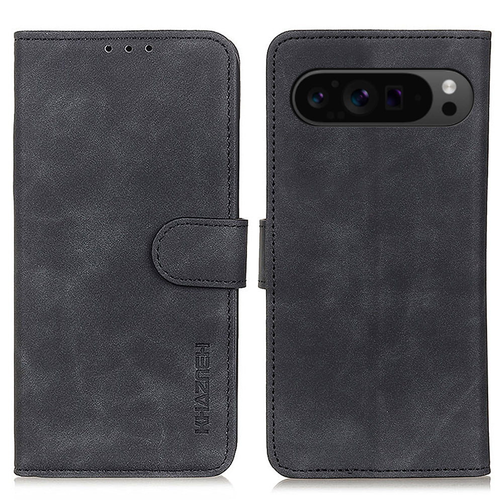 KHAZNEH For Google Pixel 9 Pro Case PU Leather Retro Design Wallet Phone Cover KHAZNEH For Google Pixel 9 Pro Case PU Leather Retro Design Wallet Phone Cover